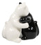 Ebros Colorful Ceramic Black White Cats Couple Hugging Dancing Salt Pepper Shakers Set