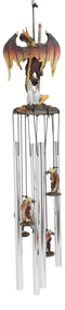 Excalibur Sword Fire Night Dragon Resonant Relaxing Wind Chime Garden Patio