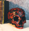 Ebros Black and Red Gothic Tribal Warrior Blood Maori Tattoo Skull Figurine 7"L