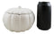 Ebros Ceramic Stoneware White Harvest Pumpkin Bowl With Lid 6"Diameter X 1 PC