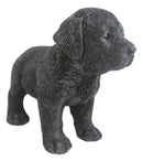 Lifelike Adorable Black Labrador Retriever Puppy Dog Statue 5"H Memorial Pet Pal