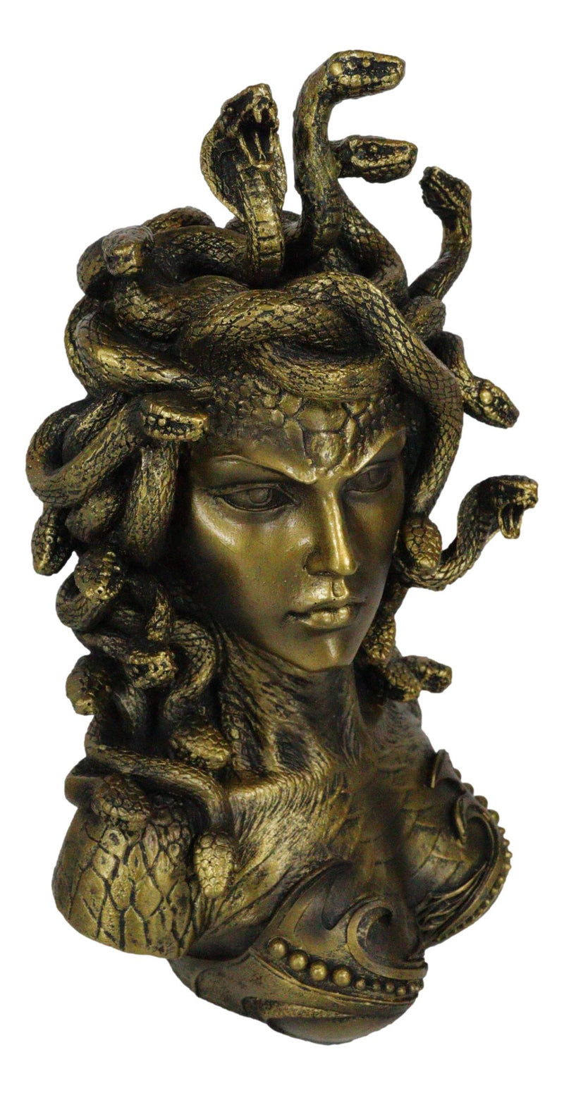 Greek Mythology Gorgon Sisters Goddess Medusa With Wild Snakes Hair Bust Statue