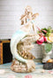 Ebros Gift Large Aquamarine Pretty Goddess Mermaid Listening To Ocean Sconce Figurine 17"H