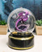 Purple Dragon On Faux Geode Crystals Musical LED Light Air Powered Water Globe