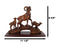 Rustic Country Bighorn Sheep Ram With Lambs On Rock Faux Mahogany Wood Figurine