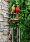 Red and Blue Scarlet Macaw Parrots Couple Resonant Relaxing Wind Chime Patio