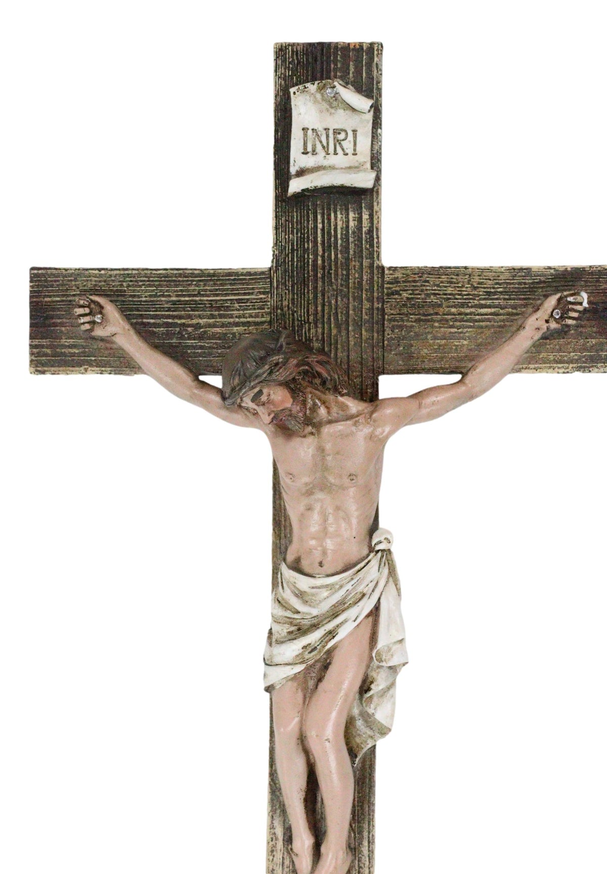 Passion of Jesus Christ Death at Calvary Crucifix Catholic INRI Wall Cross Decor - Ebros Gift