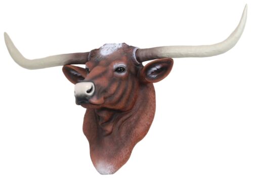Large Texas Longhorn Bull Steer Cow Wall Decor Wild Cattle Beast 3D Art 34"L