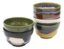 Pack Of 6 Made In Japan Colorful Abstract Art Kiln Natural Glazed Ceramic Bowls
