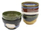 Pack Of 6 Made In Japan Colorful Abstract Art Kiln Natural Glazed Ceramic Bowls