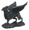 Gothic Stoic Royal Winged Griffin Gargoyle Statue 5.5" Long Gryphon Figurine