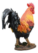 Country Farm Chicken Morning Crow Alpha Rooster Figurine Large Statue Home Decor