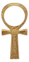 Ebros Egyptian Gods Winged Scarab Dual Cobra Uraeus Ankh Shaped Hand Mirror