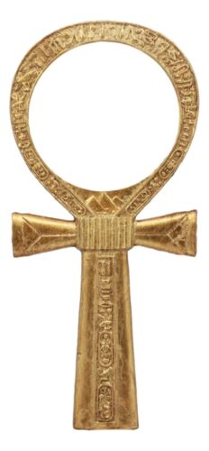 Ebros Egyptian Gods Winged Scarab Dual Cobra Uraeus Ankh Shaped Hand Mirror