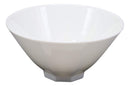 Contemporary Octagon White Jade Melamine 9"Dia Soup Salad Bowls 48oz Set of 2