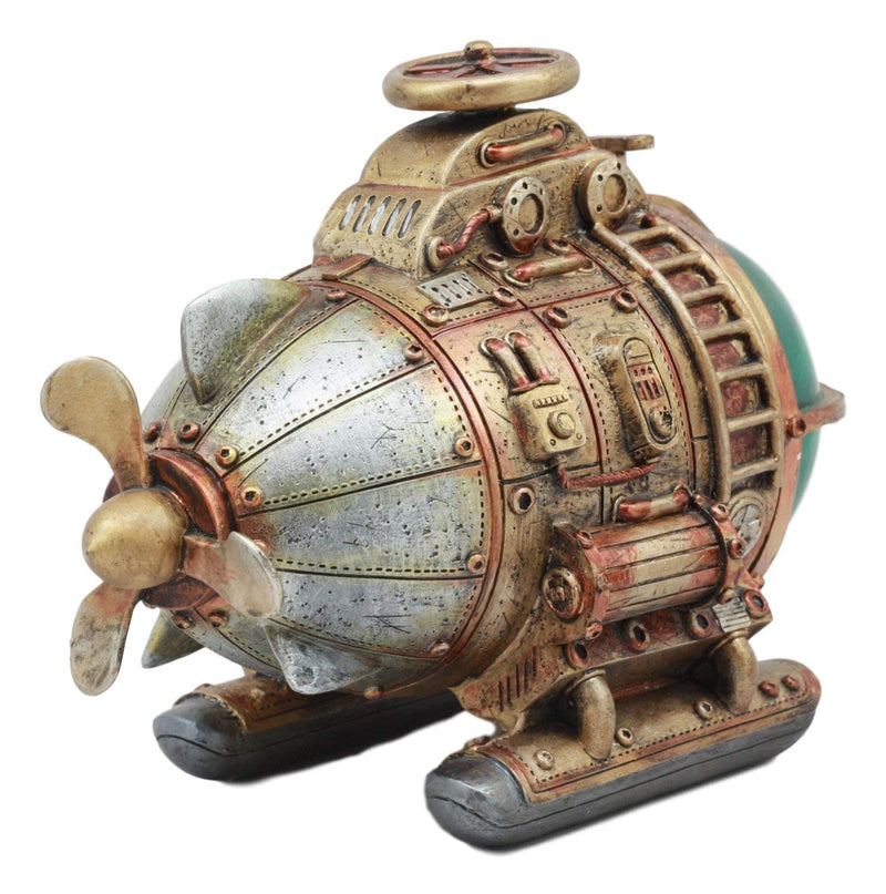 Ebros Vintage Design Holmes Nautilus Steampunk Submarine LED Night Light Statue 7.5"L