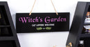 Halloween Witchraft Wicca Witch's Garden Cat Lovers Welcome MDF Wood Wall Sign