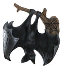 Gothic Winged Vampire Bat By Spider Web Hanging From Branch Wall Hanging Decor