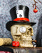Ebros Casino Royale Poker Cards Dice And Chips Skull With Top Hat Cigar Small Figurine