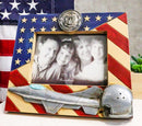 American Flag US Air Force Fighter Jet And Pilot Helmet 5"X7" Picture Frame