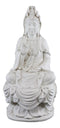 Ebros Buddhism Eastern Enlightenment Water and Moon Goddess Kuan Yin Meditating On Lotus Throne Statue Buddha Themed Religious Decorative Altar Figurine 7" Tall Sculpture Decor Feng Shui Zen Buddhist