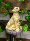 Pedigree Dogs Golden Retriever Dog With Puppy Figurine Top Resonant Wind Chime
