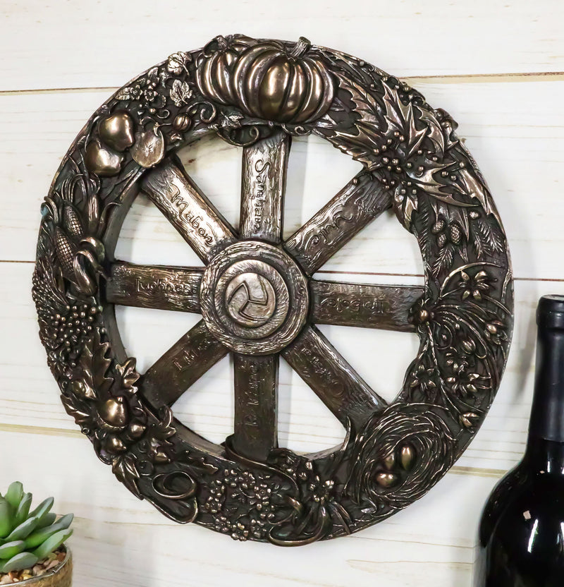 Wheel of The Year Wall Plaque Eight Pagan Festivals Sabbats By Maxine Miller