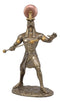 Ebros Egyptian Mythology God Horus Ra with Sun and Uraeus Disc Statue in Faux Bronze Resin Gods of Egypt Deity of War & Sky Falcon Heru Figurine 11" Tall Home Decor Sculpture
