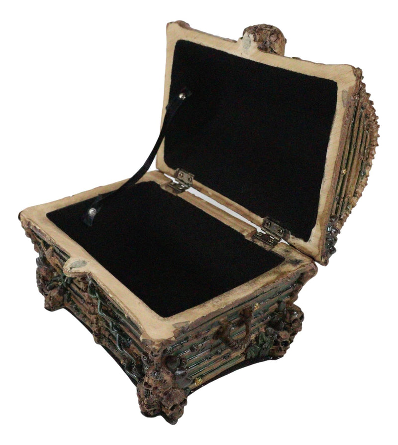 Ebros Pirate Davy Jones Skulls And Bones Treasure Chest Design Decorative Jewelry Box