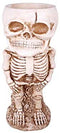 Ebros Large 28" Height Funny Skeleton Candy Pot Bowl Holder Resin Figurine
