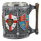 Large English Knight Shield Tankard Mug Beer Stein Beverage Cup 5.25" Tall