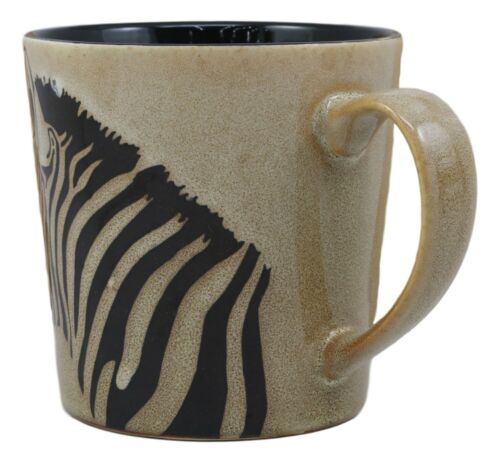 Ebros Ceramic Animal Spirit Zebra Horse Print Drinking Beverage Coffee Mug 16oz