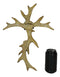 Rustic Western Stag Elk Deer Bone Antlers Burr Center Wall Cross Cabin Decor