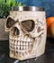 Ebros Mars Roswell Alien Skull Coffee Mug Zorg ET Skeleton Resin Drinking Cup With Stainless Steel Rim Interior