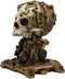 Cyborg Robotic Gearwork Facility Steampunk Skull Bookends Set Figurine Statue