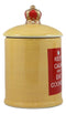 Ebros A Royal Treat Keep Calm And Eat Cookies Ceramic Cookie Jar With Air Tight Lid 8.5"Tall