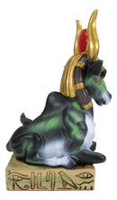 Egyptian Goddess Of Love Hathor Ra Cow Sitting On Hieroglyphic Base Figurine