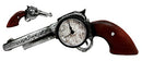 Ebros Wild Wild West Six Shooter Revolver Gun Decorative Table Clock Rustic