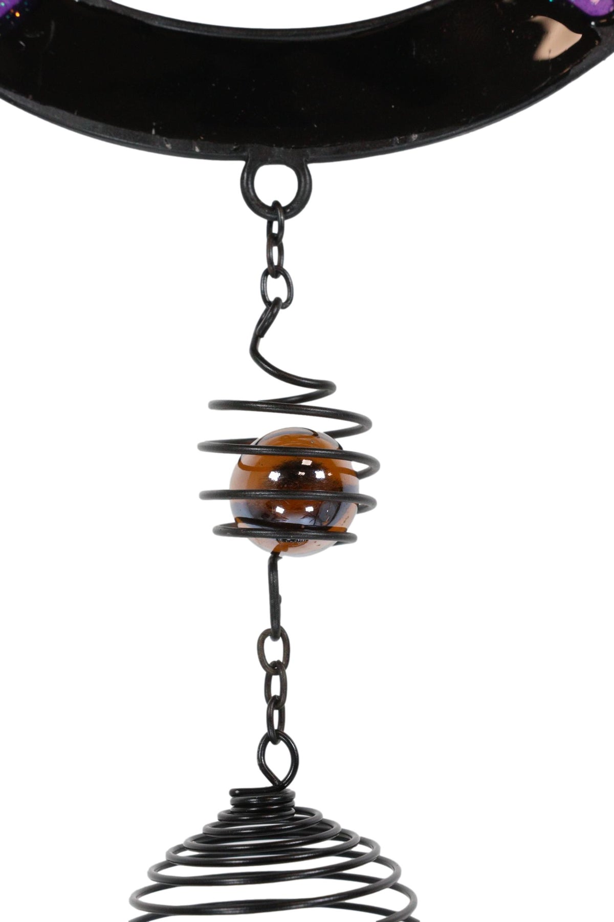 Stained Glass Pentagram Circle Sacred Geometry Metal Wind Chime Suncatcher