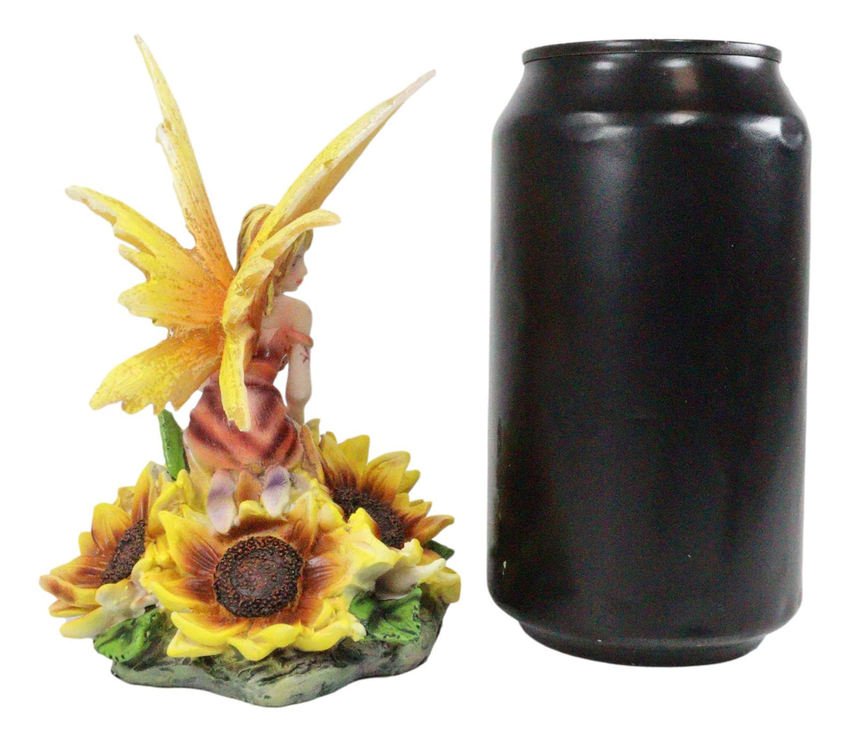 Ebros Yellow Spring Blossom Sunflower Fairy Figurine 5"H Meadow Legends Faerie