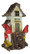 Fairy Garden LED Light Up Cottage Tree House With Toadstool Mushrooms Figurine