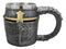 Ebros Medieval Knight Of The Cross Suit of Armor Helm Drinkware Mug Cup 6.5"L