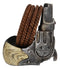 Rustic Western Pistol Revolver Gun Coaster Set With 4 Braided Ropes Coasters