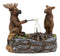 Ebros Rustic Elk Moose Father & Son Making Smores On Twig By Bonfire Night Light