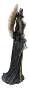 Winged Death Angel Grim Reaper with Scythe And Silver Toll Bell Figurine