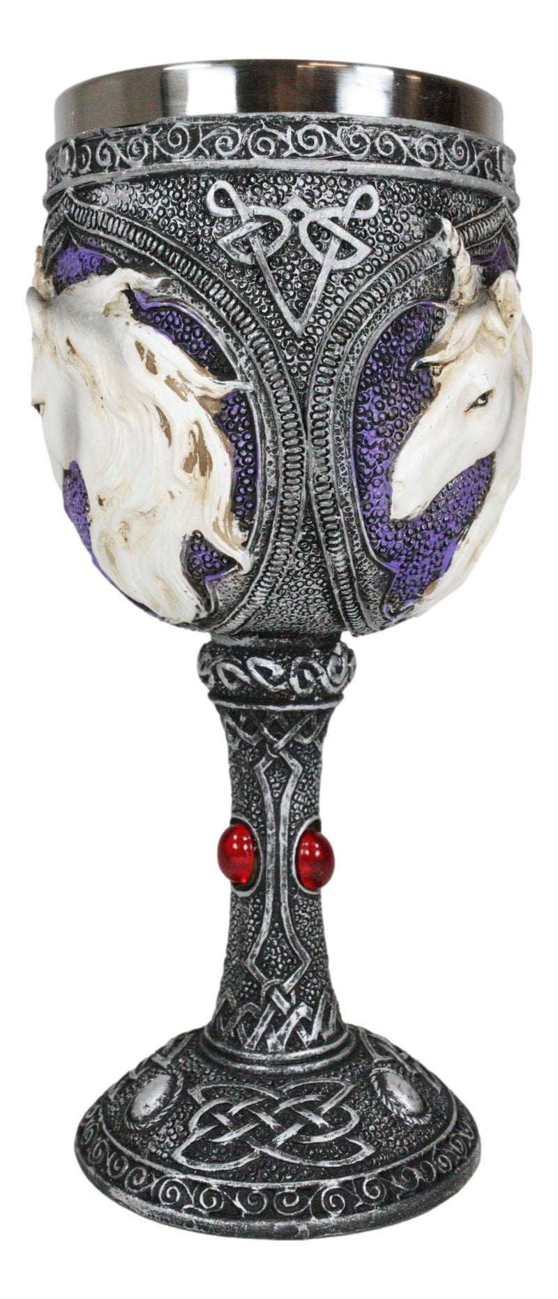 Magical Enchanted Waterfall Kingdom Rare Unicorn 5oz Wine Drink Goblet Chalice