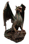 Ebros Lord of The Skies Roaring Rust Fire Dragon Figurine 9" H Mythical Fantasy