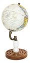 Rustic Western Farmhouse World Atlas Map Globe Desktop Standing Decor Accent 10"