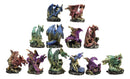 Ebros Medieval Renaissance Set of 12 Miniature Dragon in Different Poses Fantasy Dungeons and Dragons Mini Scale 2" Tall Decorative Sculptures
