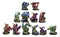 Ebros Medieval Renaissance Set of 12 Miniature Dragon in Different Poses Fantasy Dungeons and Dragons Mini Scale 2" Tall Decorative Sculptures